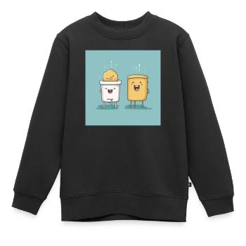 Tassen mit Nüssen - Kinder Premium Organic Sweatshirt - Schwarz - Vorne - AI Model Kid Female (0cm)