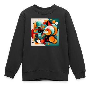 Art abstrait - Sweat Premium enfant bio - noir - Devant - AI Model Kid Female (0cm)