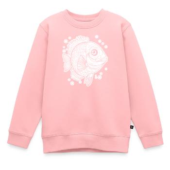 Pêche au poisson Pêche en mer - Sweat Premium enfant bio - rose - Devant - AI Model Kid Female (0cm)