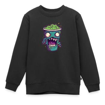 Tasse à café d’Halloween - tasse à café effrayante - Sweat Premium enfant bio - noir - Devant - AI Model Kid Female (0cm)