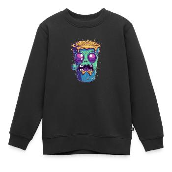 Tasse à café d’Halloween - tasse à café effrayante - Sweat Premium enfant bio - noir - Devant - AI Model Kid Female (0cm)