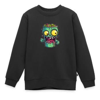 Tasse à café d’Halloween - tasse à café effrayante - Sweat Premium enfant bio - noir - Devant - AI Model Kid Female (0cm)