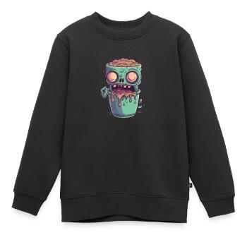 Tasse à café d’Halloween - tasse à café effrayante - Sweat Premium enfant bio - noir - Devant - AI Model Kid Female (0cm)
