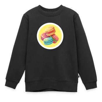 Ein Haufen Makronen - Kinder Premium Organic Sweatshirt - Schwarz - Vorne - AI Model Kid Female (0cm)