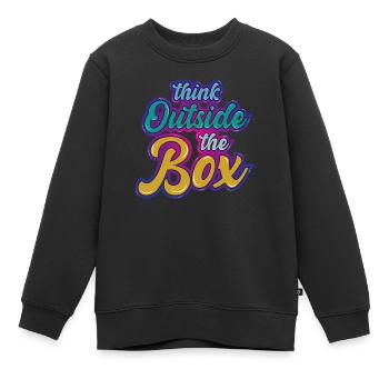 Sortez des sentiers battus - Sweat Premium enfant bio - noir - Devant - AI Model Kid Female (0cm)