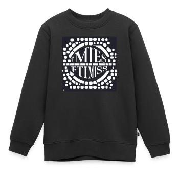 Tige intemporelle - Sweat Premium enfant bio - noir - Devant - AI Model Kid Female (0cm)