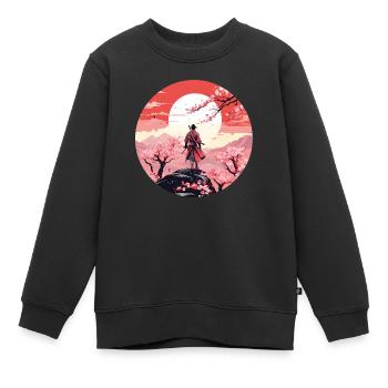 Samurai II - Kinder Premium Organic Sweatshirt - Schwarz - Vorne - AI Model Kid Female (0cm)