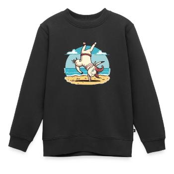 Einhorn-Athlet - Kinder Premium Organic Sweatshirt - Schwarz - Vorne - AI Model Kid Female (0cm)
