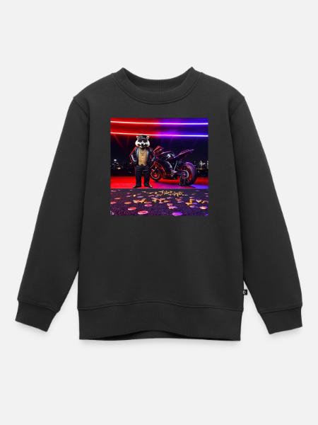 Gangster Raton laveur - Sweat Premium enfant bio - noir