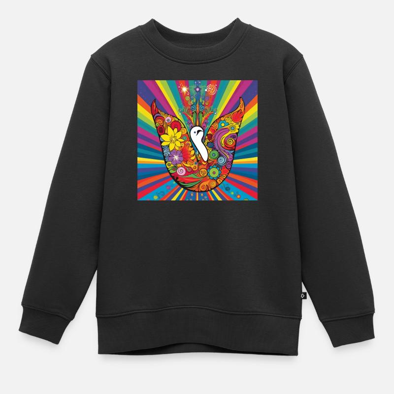 Harmonie der Liebe - Kinder Premium Organic Sweatshirt - Schwarz