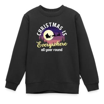 Noël est partout toute l’année. - Sweat Premium enfant bio - noir - Devant - AI Model Kid Female (0cm)