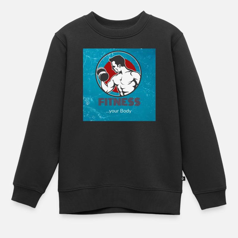 Fitness votre corps - Sweat Premium enfant bio - noir