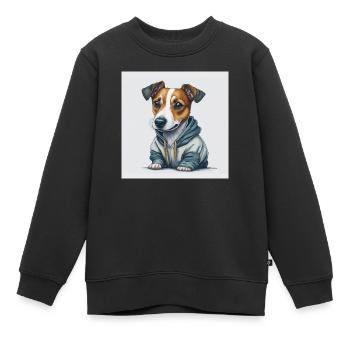 Jack Russel Terrier - Kinder Premium Organic Sweatshirt - Schwarz - Vorne - AI Model Kid Female (0cm)
