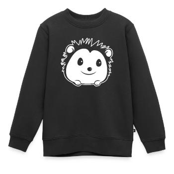 Igel Wald Stachelig Tier - Kinder Premium Organic Sweatshirt - Schwarz - Vorne - AI Model Kid Female (0cm)