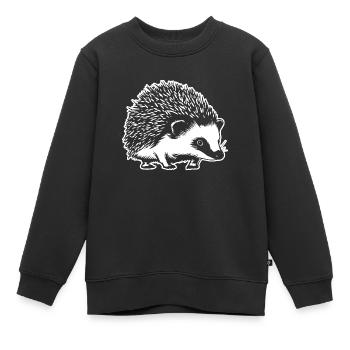 Igel Wald Stachelig Tier - Kinder Premium Organic Sweatshirt - Schwarz - Vorne - AI Model Kid Female (0cm)