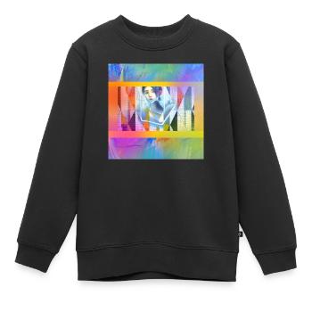 Anime bunt - Kinder Premium Organic Sweatshirt - Schwarz - Vorne - AI Model Kid Female (0cm)