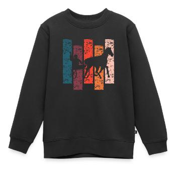 Traber Vintage Geschenk Rennen - Kinder Premium Organic Sweatshirt - Schwarz - Vorne - AI Model Kid Female (0cm)