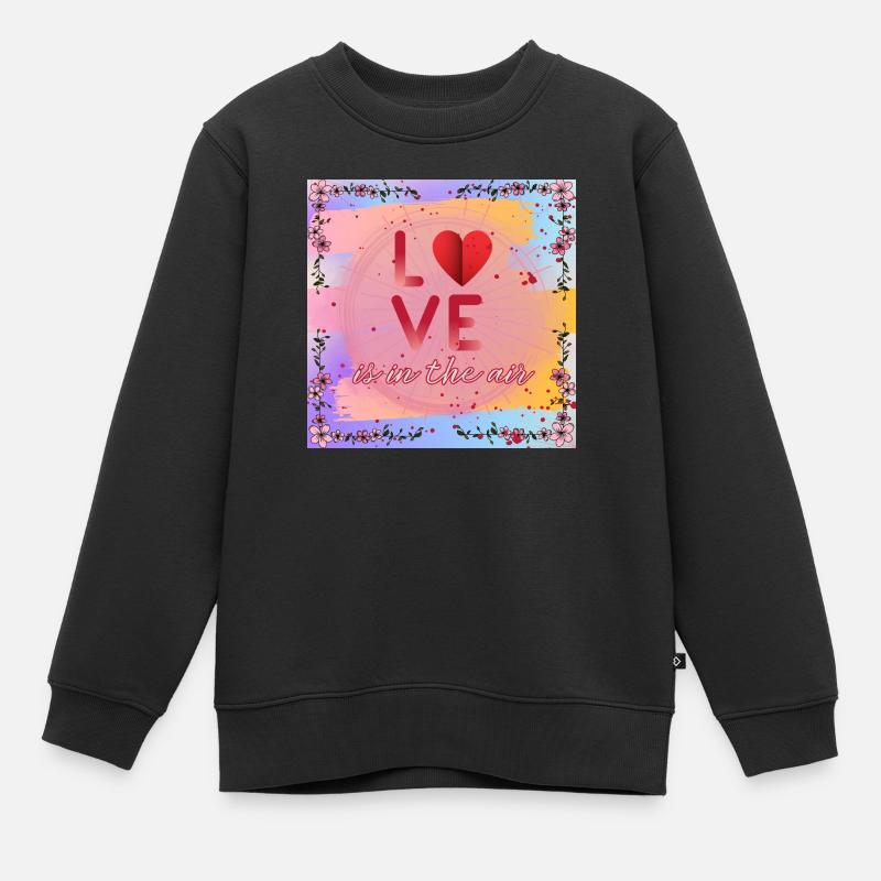 L’amour est dans l’air - Sweat Premium enfant bio - noir