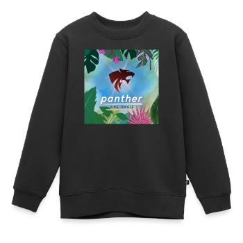 Panther king jungle - Kinder Premium Organic Sweatshirt - Schwarz - Vorne - AI Model Kid Female (0cm)