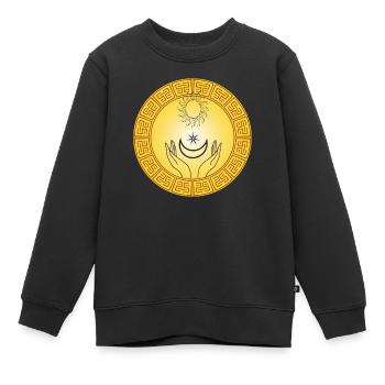 soleil inca - Sweat Premium enfant bio - noir - Devant - AI Model Kid Female (0cm)