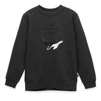 a whale able - Kinder Premium Organic Sweatshirt - Schwarz - Vorne - AI Model Kid Female (0cm)