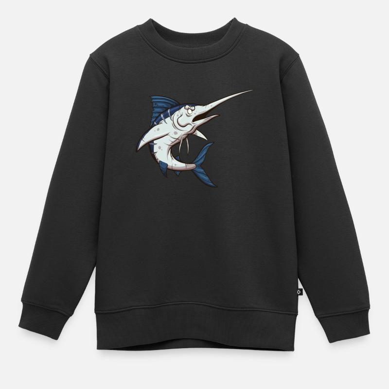 Schwertfisch - Kinder Premium Organic Sweatshirt - Schwarz
