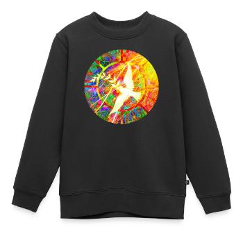 Friedenstaube - Kinder Premium Organic Sweatshirt - Schwarz - Vorne - AI Model Kid Female (0cm)