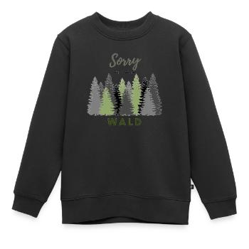 Ich bin im Wald - Kinder Premium Organic Sweatshirt - Schwarz - Vorne - AI Model Kid Female (0cm)