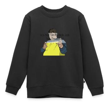 3 - Kinder Premium Organic Sweatshirt - Schwarz - Vorne - AI Model Kid Female (0cm)