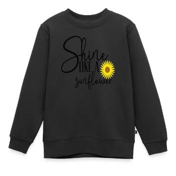 Shine Like a Sunflower - Kinder Premium Organic Sweatshirt - Schwarz - Vorne - AI Model Kid Female (0cm)