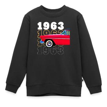 Auto Baujahr 1963 - Kinder Premium Organic Sweatshirt - Schwarz - Vorne - AI Model Kid Female (0cm)