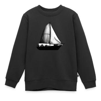 Segelsport Segelboot Segler Segelschiff Segeln - Kinder Premium Organic Sweatshirt - Schwarz - Vorne - AI Model Kid Female (0cm)