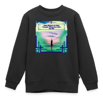 Relax Entspannung - Kinder Premium Organic Sweatshirt - Schwarz - Vorne - AI Model Kid Female (0cm)
