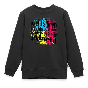 Ich bin auf der anderen Seite der Macht - Kinder Premium Organic Sweatshirt - Schwarz - Vorne - AI Model Kid Female (0cm)