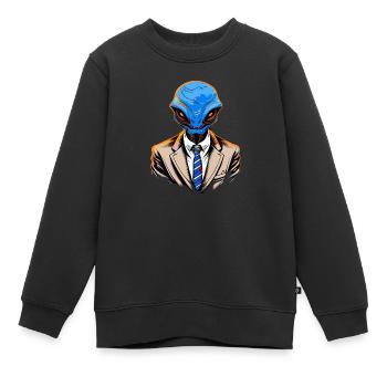 Cosmic Chic - Sweat Premium enfant bio - noir - Devant - AI Model Kid Female (0cm)