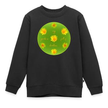 Pissenlit de jardin pissenlit - Sweat Premium enfant bio - noir - Devant - AI Model Kid Female (0cm)