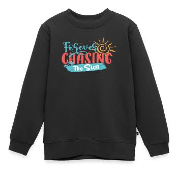 Forever Chasing the Sun - Kinder Premium Organic Sweatshirt - Schwarz - Vorne - AI Model Kid Female (0cm)