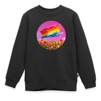 Pride Flag / Flag - Kids Premium Organic Sweatshirt - black - Front - AI Model Kid Female (0cm)