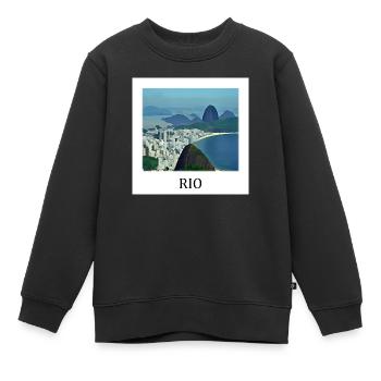 Rio de Janeiro - Sweat Premium enfant bio - noir - Devant - AI Model Kid Female (0cm)