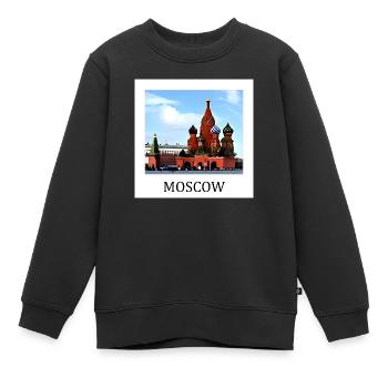 Moskau - Kinder Premium Organic Sweatshirt - Schwarz - Vorne - AI Model Kid Female (0cm)