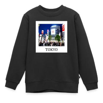 Tokyo - Sweat Premium enfant bio - noir - Devant - AI Model Kid Female (0cm)