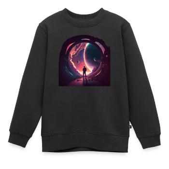 Ende des Raums - Kinder Premium Organic Sweatshirt - Schwarz - Vorne - AI Model Kid Female (0cm)