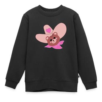 Zehn Gallonen Braunbär - Kinder Premium Organic Sweatshirt - Schwarz - Vorne - AI Model Kid Female (0cm)