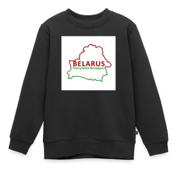 Landkarte von Weißrussland - Kinder Premium Organic Sweatshirt - Schwarz - Vorne - AI Model Kid Female (0cm)