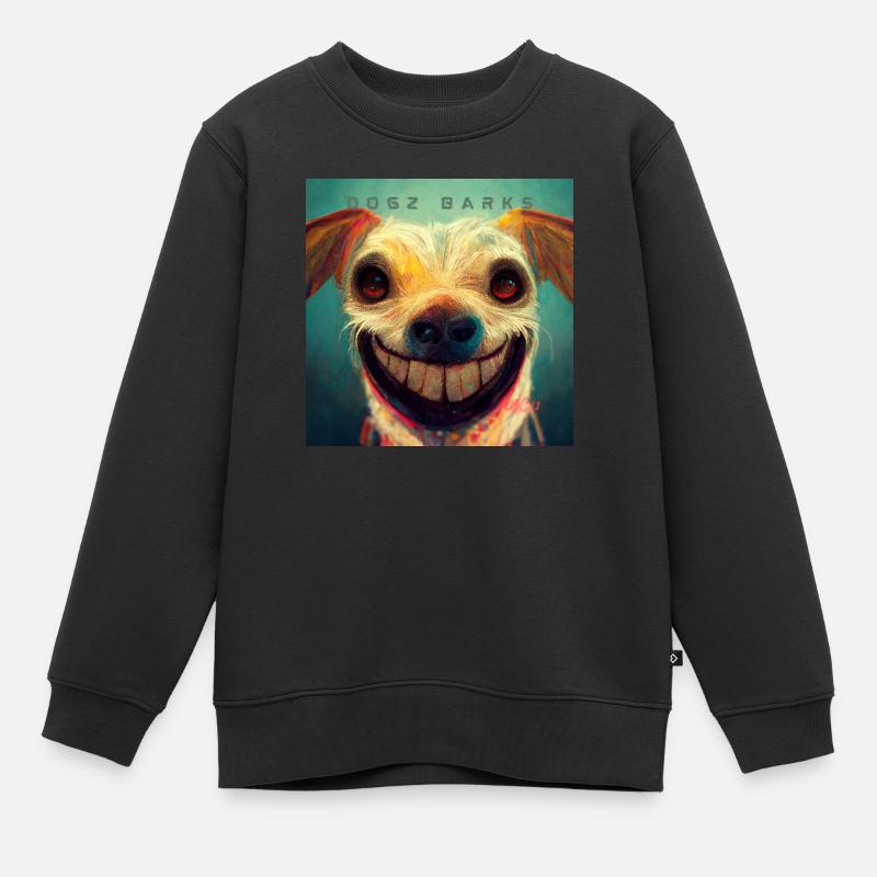 Dogz Barks - Sweat Premium enfant bio - noir