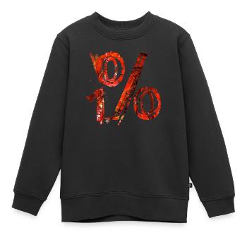 Internet email www drôle de mème grunge tech leters - Sweat Premium enfant bio - noir - Devant - AI Model Kid Female (0cm)