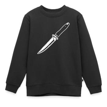 Knife Cutler Knife Lover - Kids Premium Organic Sweatshirt - black - Front - AI Model Kid Female (0cm)