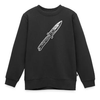 Knife Cutler Knife Lover - Kids Premium Organic Sweatshirt - black - Front - AI Model Kid Female (0cm)