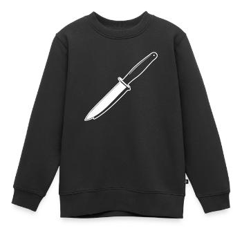 Knife Cutler Knife Lover - Kids Premium Organic Sweatshirt - black - Front - AI Model Kid Female (0cm)