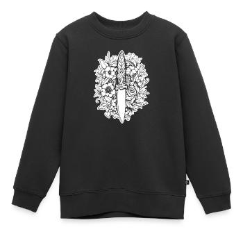 Knife Cutler Knife Lover - Kids Premium Organic Sweatshirt - black - Front - AI Model Kid Female (0cm)